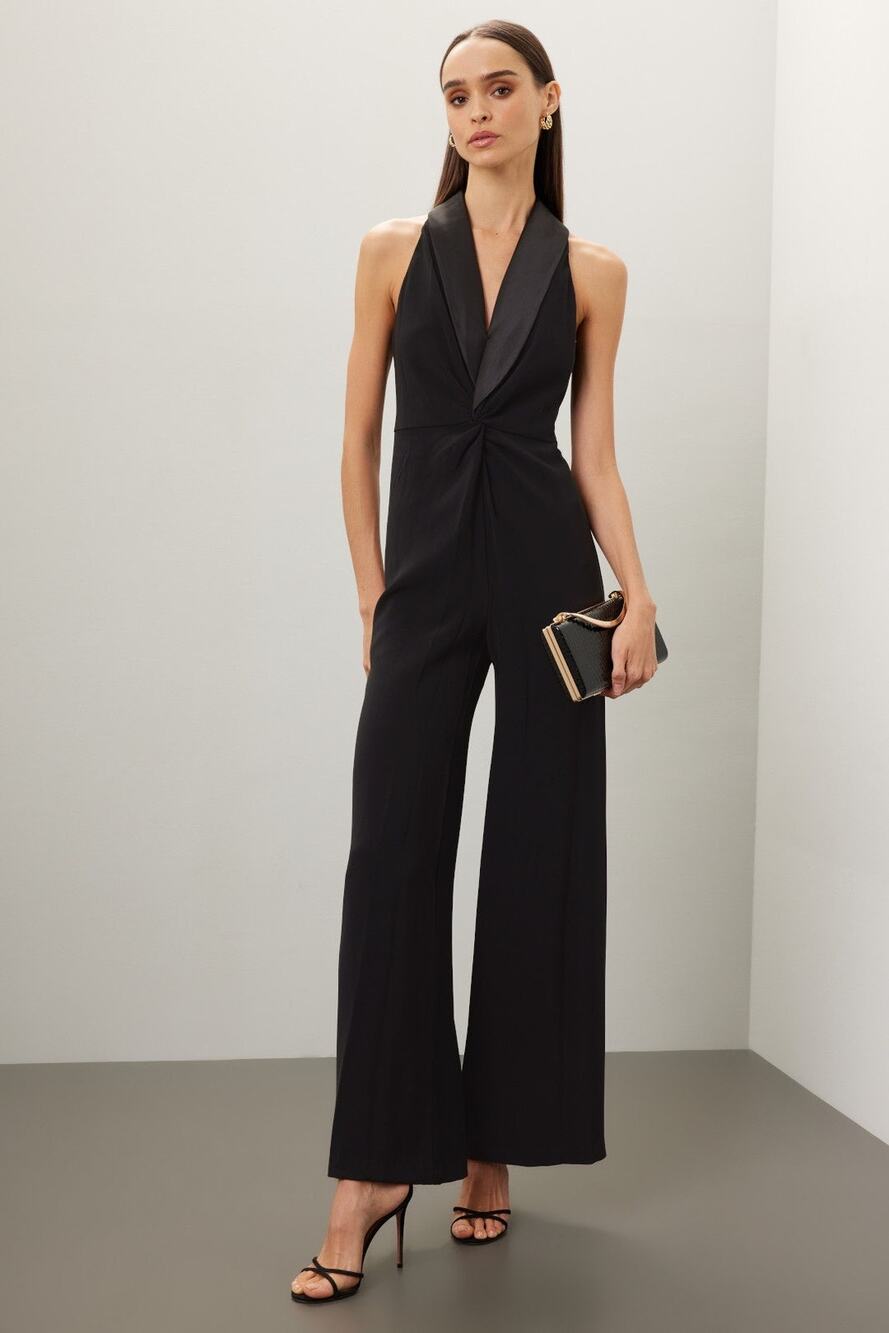 Lauren Ralph Lauren Black Tuxedo Jumpsuit NWT size 10P